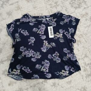 NWT Pacsun Womens Blue Floral Shirt ~ Size S